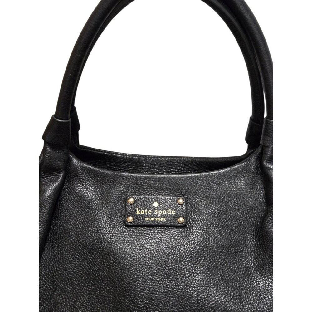 Kate Spade Berkshire Road Stevie Black Leather Satchel Shoulder Bag Classic - Picture 5 of 12